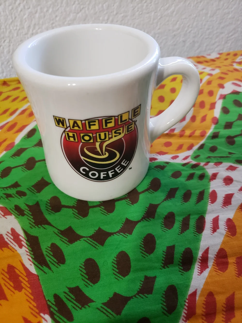 Bundle of 3 Unique Ceramic Coffee Mugs San Diego Waffle House Asian Motif
